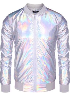 Men’s Silver Bomber Jacket